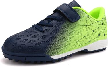 Дитячі футбольні бутси JABASIC для штучного газону, розмір 32 EU, блакитний та лимонний кольори