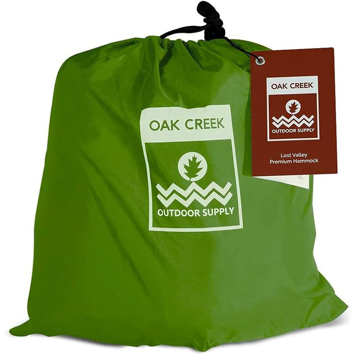 Гамак туристичний Oak Creek з москітною сіткою та тентом, комплект для кемпінгу, зелено-сірий (1.8 кг)