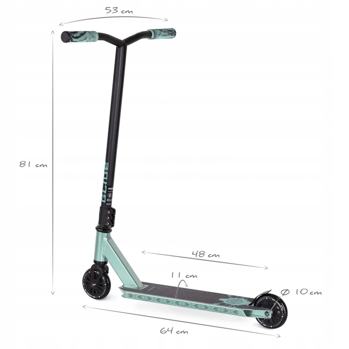 Трюковий самокат Movino Glide, синій, 100 мм, 3,60 кг