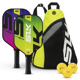 Набір пікбол-ракетки Selkirk Sport SLK 2 шт. | Розробка США | Neo Graphit, Neo Fiberglas, Atlas (Neo, зелений, фіолетовий, скловолокно)