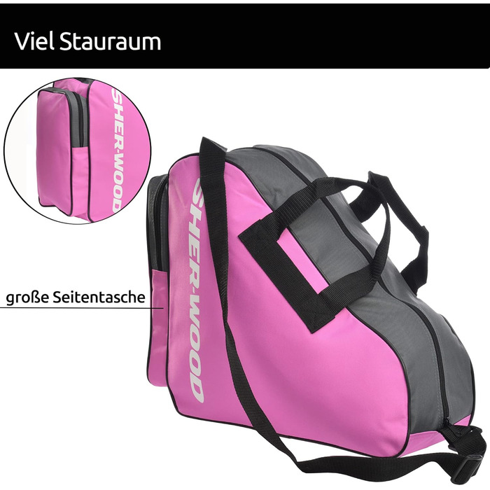 Сумка для ковзанів Sherwood: для ковзанярів та хокеїстів, рожева