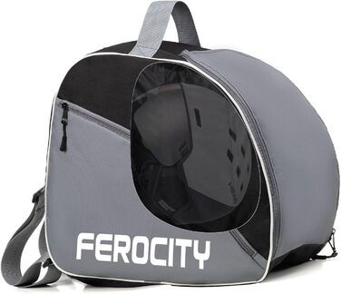 Набір Ferocity Premium для гірськолижного спорядження: сумка для лиж, черевиків, шолома та палиць [053] сірий - чорний