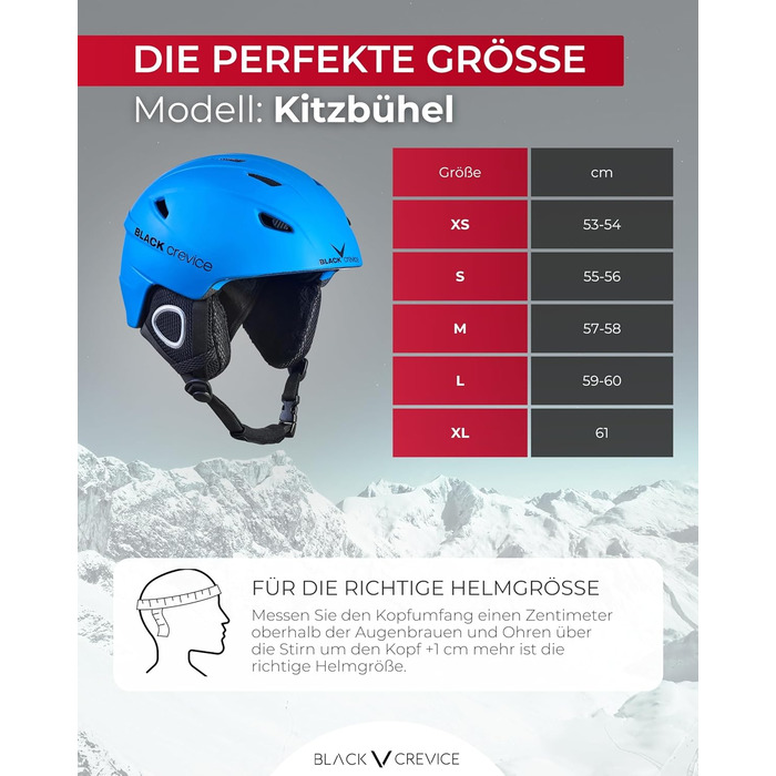 Шолом гірськолижний Black Crevice Kitzbühel I, полікарбонат, синій, регульований, для чоловіків та жінок