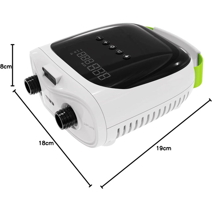 Електричний насос для SUP дошки PBG – 12V з акумулятором та LCD дисплеєм, до 20 PSI, з Powerbank, для SUP, човнів, каяків та кемпінгу