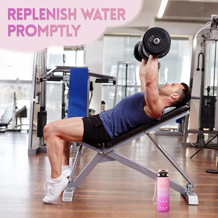 Фляга для води Motswedi з трубочкою, 1500 мл, BPA-free, для спорту, без витоку, підходить для газованої води, жовтогарячий колір