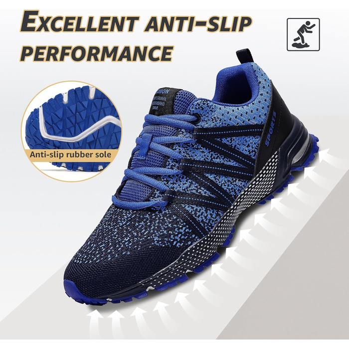 Чоловічі кросівки ASHION для спорту та бігу. Легкі, дихаючі, блакитні, 39 EU