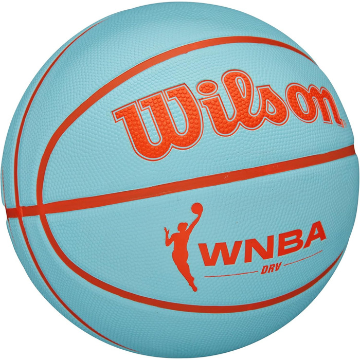 М'яч для баскетболу Wilson WNBA DRV Outdoor, Aqua/Orange, розмір 6