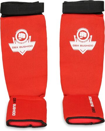 Захист гомілки DBX Bushido Sport Flexibler для тайського боксу, MMA та кікбоксингу, розмір M, червоний