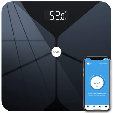 Вага тіла Lepulse F5 з аналізом складу тіла, цифрова вага, смарт-вага для iOS/Android