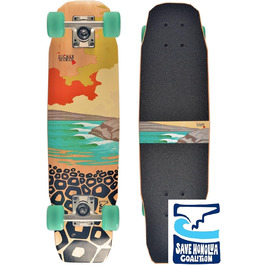 Скейтборд JUCKER HAWAII PONO KICK Woodyboard для дітей та дорослих, дерев'яний міні-лонгборд, круїзер для міста, повністю зібраний
