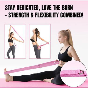 Набір для пілатесу Aischens: кільце Magic Circle, м'яч, гумки для фітнесу, рожевий