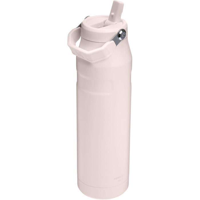 Термобутилка Stanley Flip Straw 2.0 з трубочкою 1,06 л, ізольована, зберігає холод 17 годин, 4 дні лід, BPA-free, герметична, для авто, мийка в посудомийці, Rose Quartz
