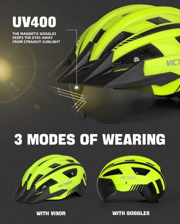 Велошолом VICTGOAL для чоловіків і жінок, MTB, знімний магнітний козирок, вентиляція 21 канал, регульований