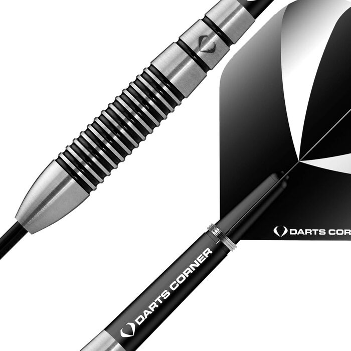Дротики Darts Corner Warfare зі сталевим наконечником, 80% вольфраму, чорне кільце, 21 г