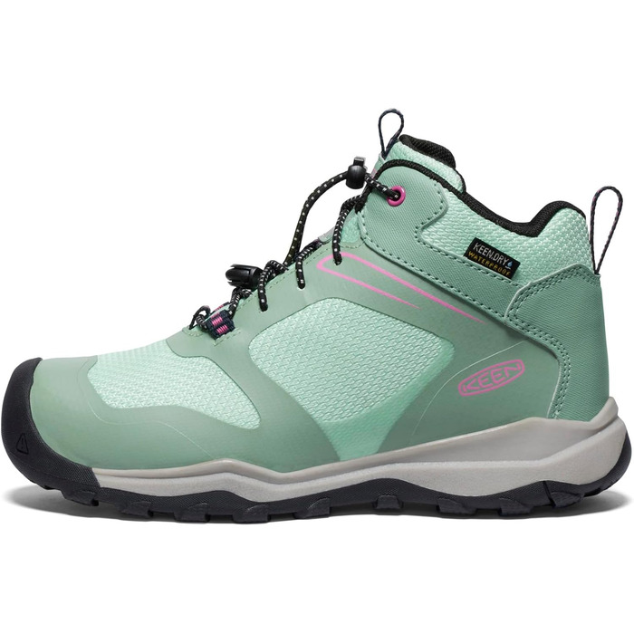 KEEN Wanduro Mid - водонепроникні трекінгові кросівки для дітей (Granite Green Ibis Rose, 30 EU)