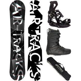 Сноуборд комплект Airtracks REFRACTIONS Game Wide 159 см + кріплення Master + черевики Star Black 45 + сумка, для фрірайду та парку