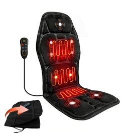 Електрична масажна подушка для спини та шиї з підігрівом та вібрацією. Масажна подушка для крісла, для дому та офісу