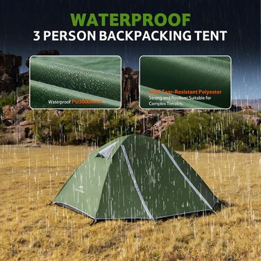 Намет Naturehike Bleik Ultraleicht 2-3 особи для кемпінгу, трекінгу та велотуризму (240x290x125 см, Зелений)