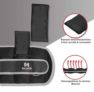 Набір манжет для ніг з регульованими вагами (2 шт.) – 1.6 кг (1 пара)