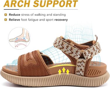 Сандалі жіночі KuaiLu трекінгові ортопедичні для літа, хакі, 41 EU