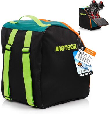 Чохол для лижних черевиків Meteor - компактна сумка для черевиків та рукавиць. Водонепроникний, легкий та міцний, ідеальний для подорожей та зимового спорту. (Зелений/Чорний, рюкзак для лижних черевиків)