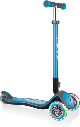 Дитячий самокат GLOBBER Elite, 3-колісний, регульований, з LED колесами, для дітей від 3 років, колеса 120/80 мм, підшипники ABEC 5