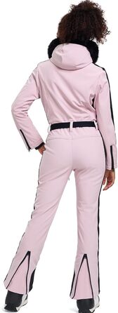 Жіночий гірськолижний костюм-комбінезон HOTIAN. Теплий, водонепроникний, вітронепроникний костюм для сноуборду та лиж. З капюшоном, рожевий колір.