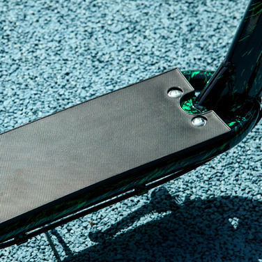 Дитячий трюковий самокат з регулюванням висоти, з гальмом, підставкою, 2 колеса, сталевий, зелений