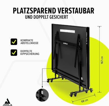 Стіл для пінг-понгу JOOLA Inside 13 - розкладний, для залу, 274x152.5x76 см, в комплекті сітка