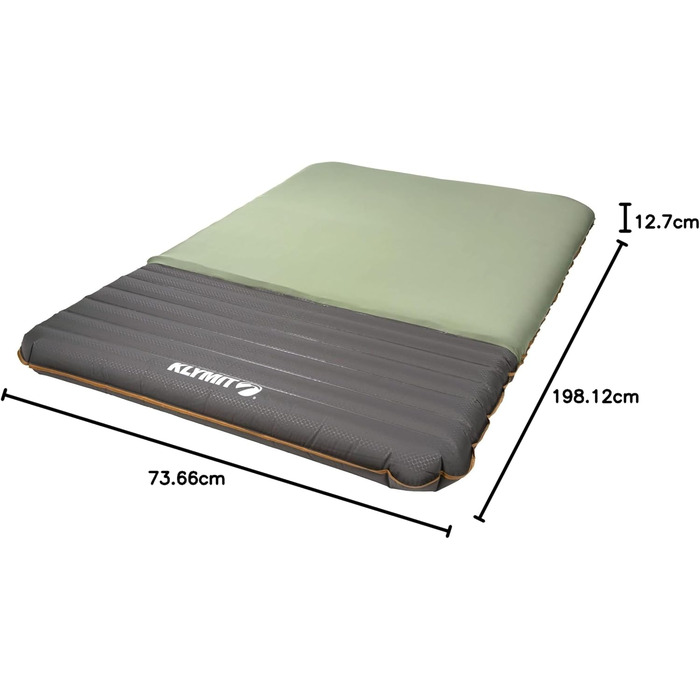 Надувний матрац KLYMALOFT товщиною 12.7 см з піною Memory Foam для кемпінгу, подорожей та туризму (великий розмір, ізомат)