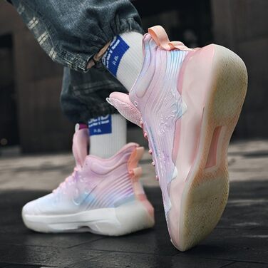 Кросівки баскетбольні чоловічі/жіночі, спортивні, для бігу та ходьби, легкі, рожеві, 35-45 EU