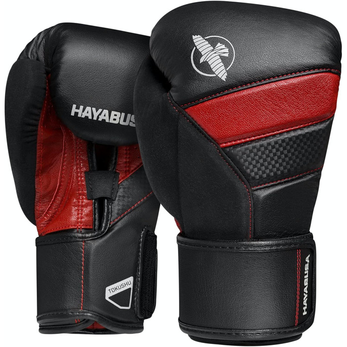 Боксерські рукавички Hayabusa T3 16oz чорні/червоні