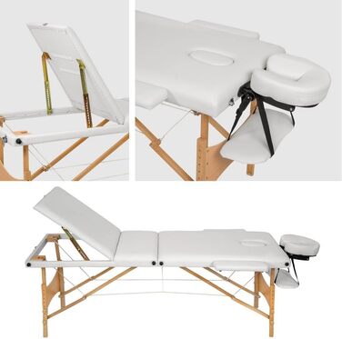 Дерев'яне крісло-масажер BAKAJI з 3 зонами, XL LUX, для фізіотерапії, спа, велнес, професійних косметологів, з сумкою для перенесення