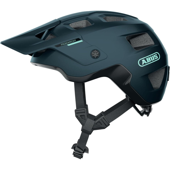 Велосипедний шолом ABUS MoDrop MTB, міцний, з вентиляцією, унісекс, розмір M (54-58 см), синій