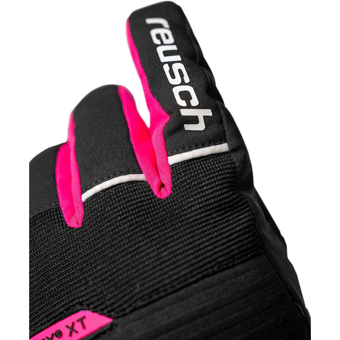 Дитячі гірськолижні рукавички Reusch Benji R-TEX XT водонепроникні з функцією Touchscreen (чорно-біло-рожеві, розмір 5)