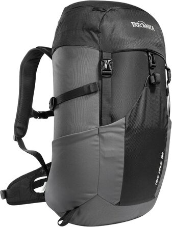 Рюкзак Tatonka Hike Pack 32 л з вентиляцією спини та дощовиком, легкий туристичний рюкзак для походів, чорний/сірий