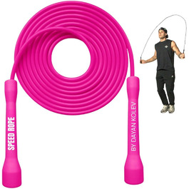 Скакалка Speed-Springseil Dayan Kolev, 5 мм, ПВХ, для фітнесу, кардіо, боксу та кросфіту, регульована довжина