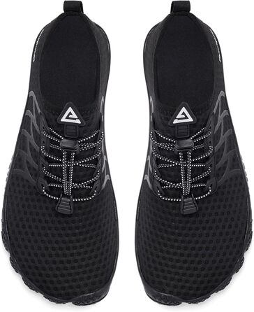 Водні черевики Raqua для жінок та чоловіків: дихаючі, швидковисихаючі, для плавання, басейну та пляжу. Розмір 39 EU, колір чорний. Модель Wz119