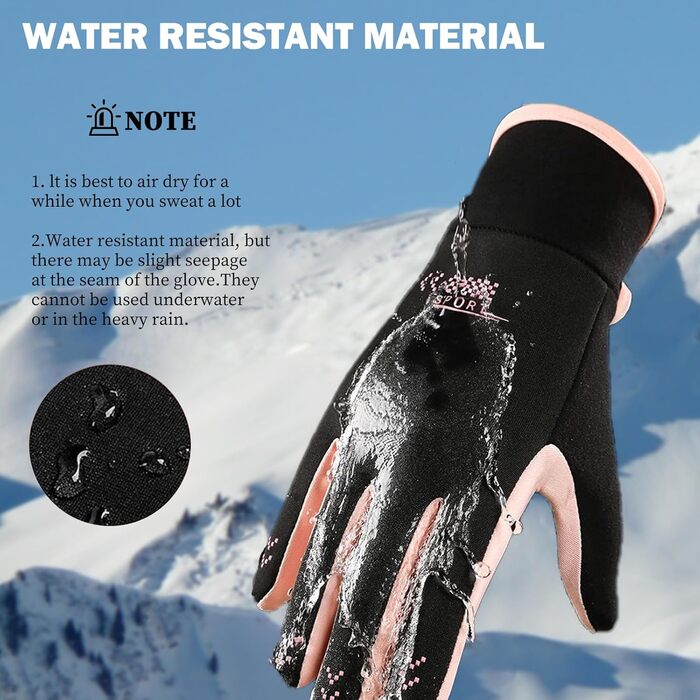 Рукавички сенсорні чоловічі/жіночі для спорту, зими, бігу, їзди на велосипеді, туризму (чорний, рожевий)