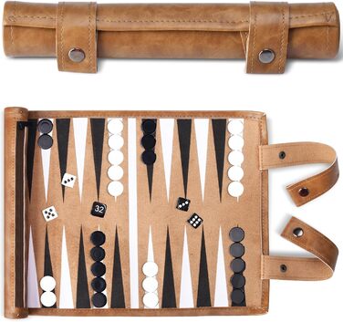 Набір для гри в шашки (бекґеммон) з масивного дерева - класична гра для сім'ї, подорожей та любителів стратегії, портативна та довговічна