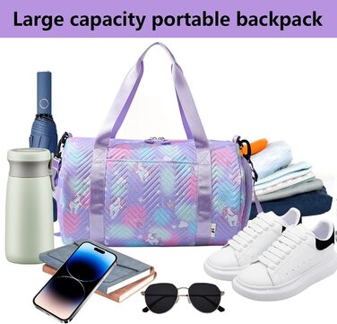 Спортивна сумка з єдинорогом, унісекс (фіолетовий)