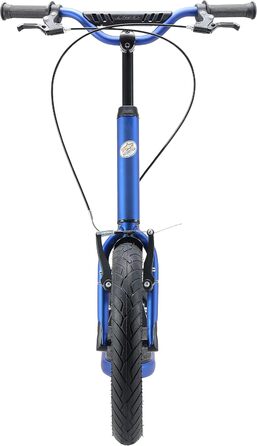 Самокат дитячий STAR SCOOTER City Kick Scooter 16 дюймів, з пневматичними колесами, регульована висота, блакитний