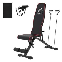 Регульована лавка для тренувань Dskeuzeew з багатофункціональною конструкцією, складається, нахильна спинка з 7 рівнями регулювання та стрічкою, 4 рівні навантаження, 400 кг