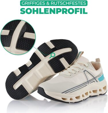 Кросівки для бігу Fusskleidung® жіночі/чоловічі - дихаючі, легкі, бежеві (44 EU)