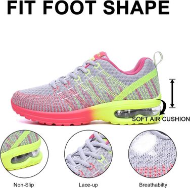 Жіночі кросівки для бігу Hitmars: зручні, дихаючі, з амортизацією, для занять спортом та прогулянок. Розміри EU 36-42, кольори: чорний, сірий