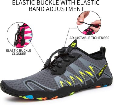 Водні шкарпетки для плавання та дайвінгу WateLves - унісекс, сірі, 46 EU