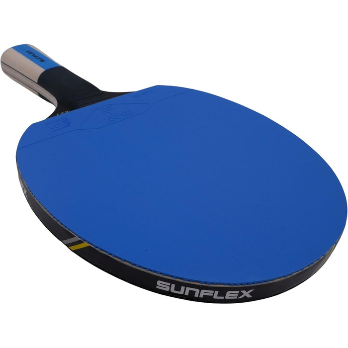 Sunflex Color COMP B35 ракетка для настільного тенісу, ITTF, синя, для тренувань та хобі, вигнута ручка, для досвідчених гравців