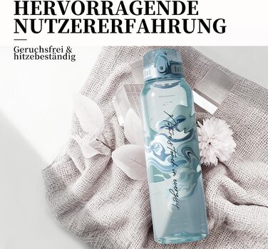 Дитяча пляшка для води UZSPACE 600мл, спортивна, без витоку, з однією рукою, для газованої води, придатна для миття в посудомийній машині, для школи та активного відпочинку, білий колір