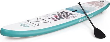 Надувна SUP-дошка COSTWAY 320×76×15 см, комплект: рюкзак, насос, весло, страховка, банджі, ремкомплект, до 150 кг, бірюзова, без сидіння