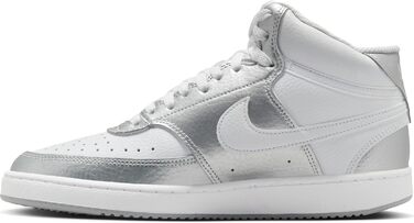 Кросівки Nike Court Vision Mid для чоловіків, білий/металевий срібло, 41 EU